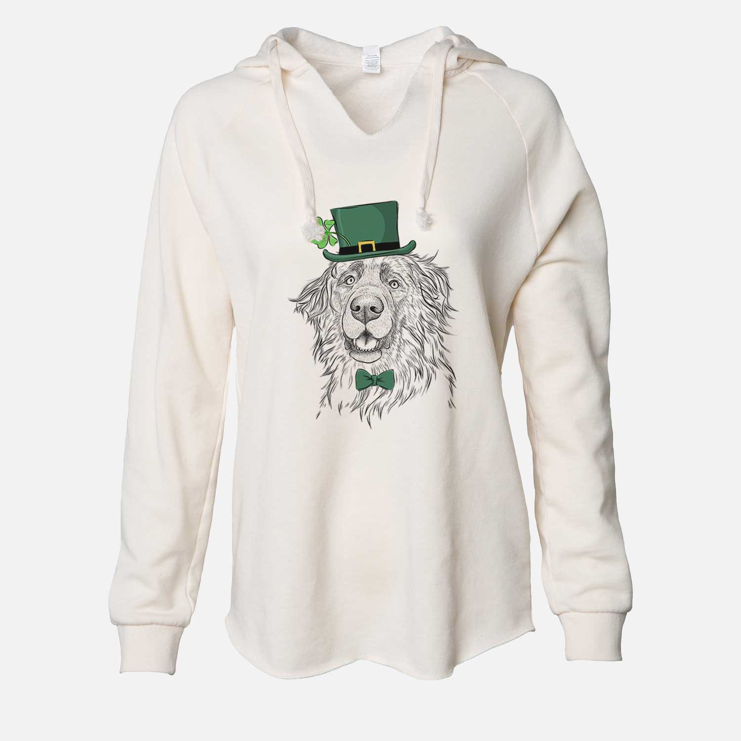 St. Patrick's Siri the Leonberger - Cali Wave Hooded Sweatshirt