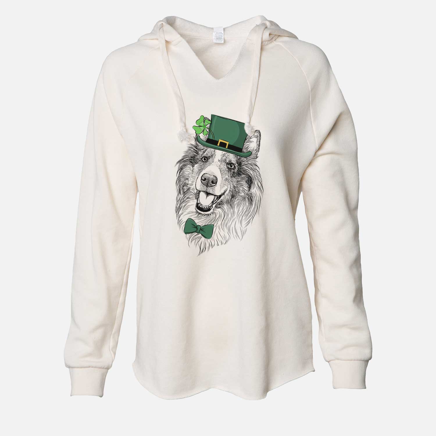 St. Patrick's Skylar the Shetland Sheepdog - Cali Wave Hooded Sweatshirt