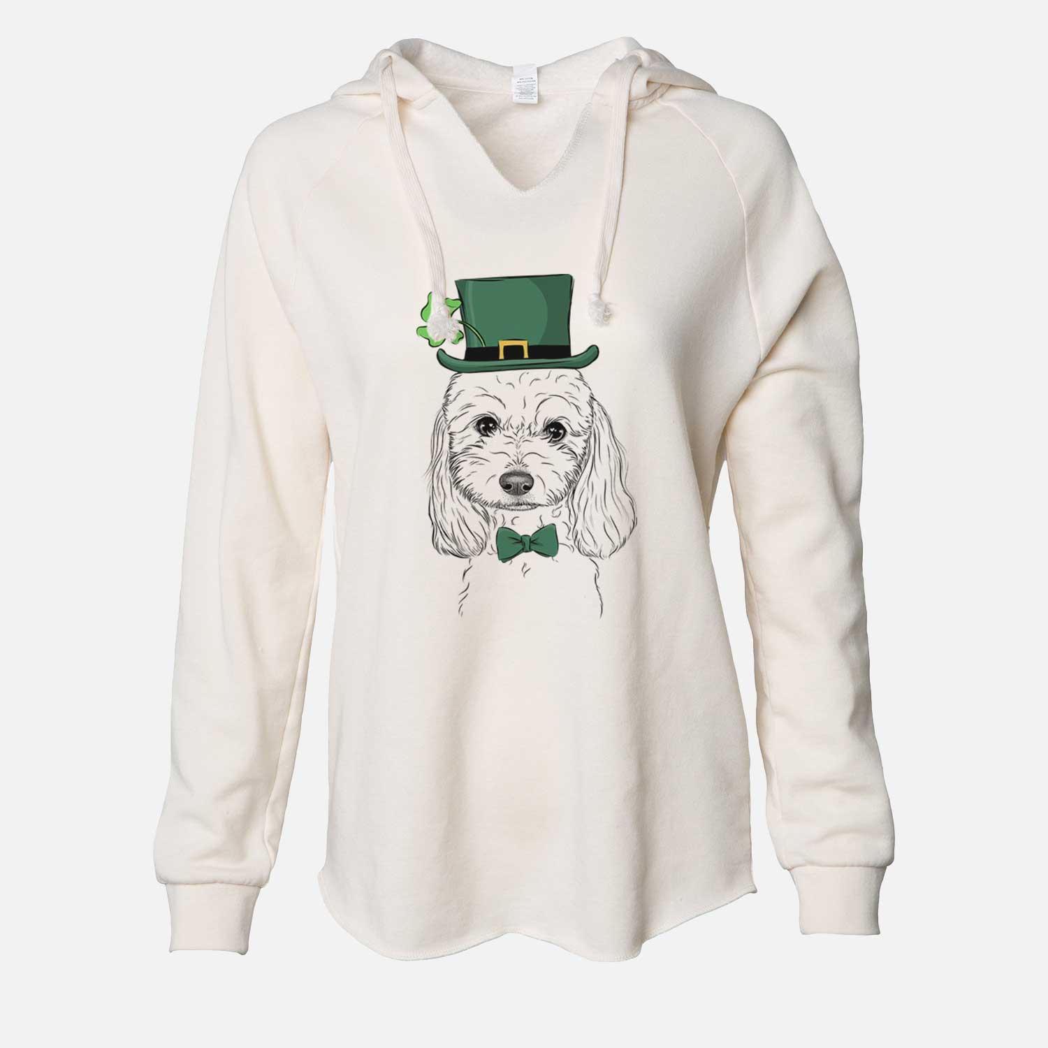 St. Patrick's Sophie the Coton de Tulear - Cali Wave Hooded Sweatshirt