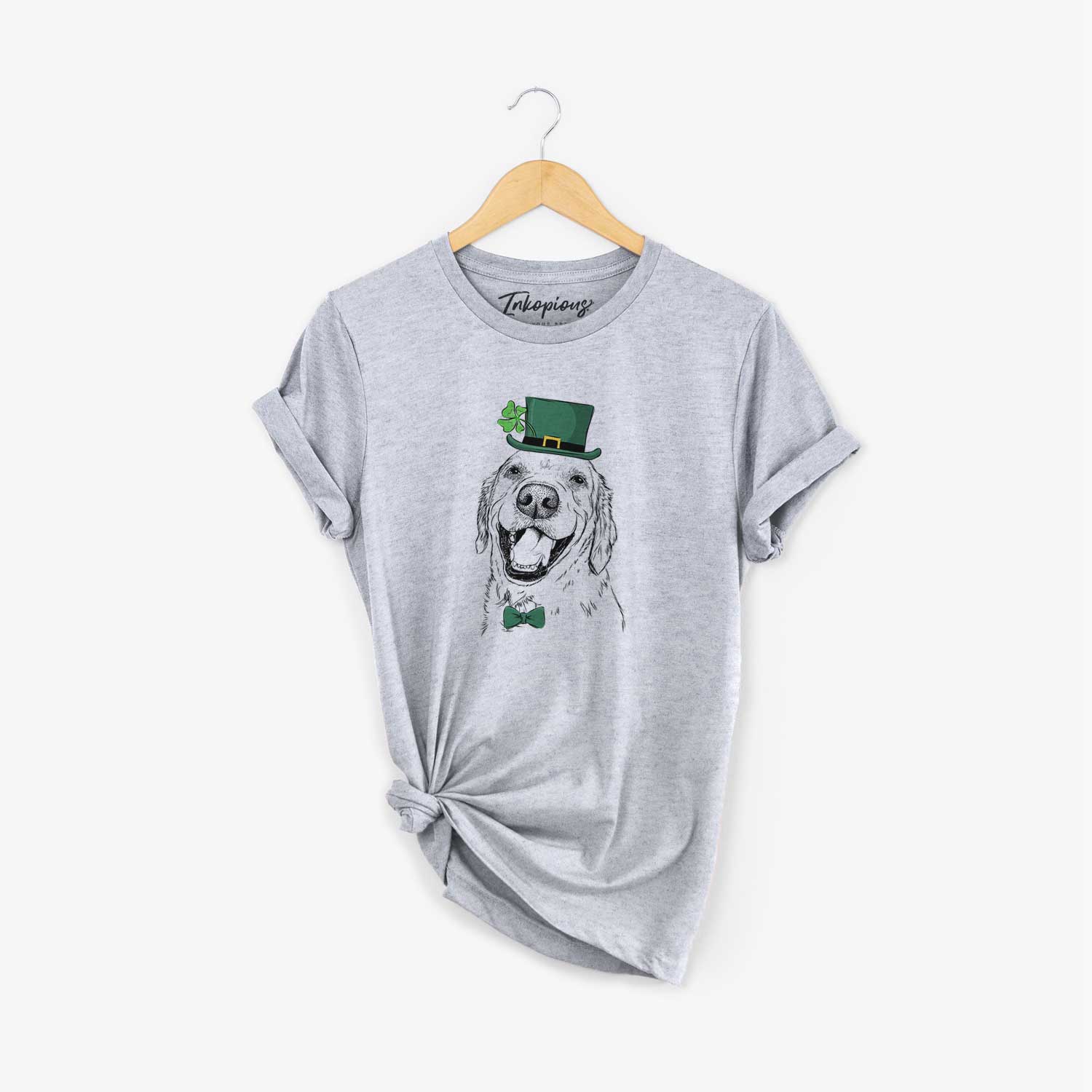 St. Patrick's Spanky the Golden Retriever - Unisex Crewneck