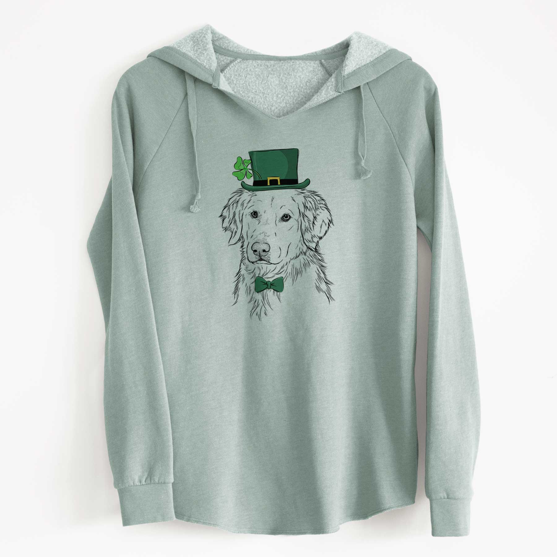 St. Patrick's Spencer the Golden Retriever - Cali Wave Hooded Sweatshirt