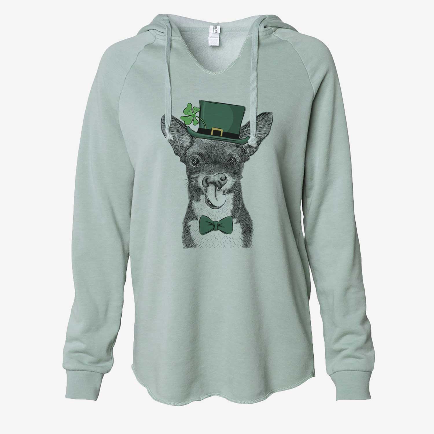 St. Patrick's Sprout the Chihuahua Mix - Cali Wave Hooded Sweatshirt