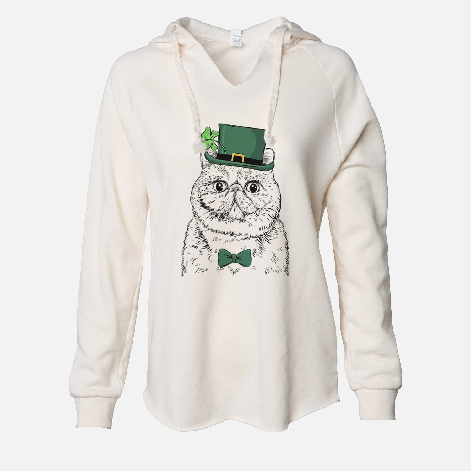 St. Patrick's Squish the Exotic Shorthair Cat - Cali Wave Hooded Sweatshirt