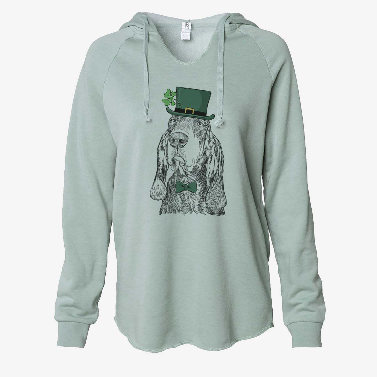 St. Patrick's Stu the Black and Tan Coonhound - Cali Wave Hooded Sweatshirt