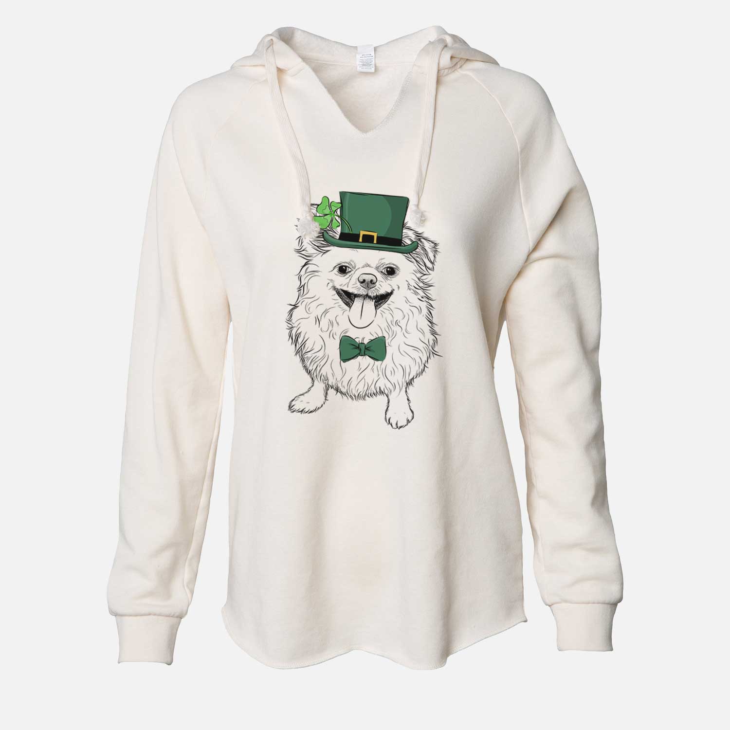 St. Patrick's Stuart the Longhaired Chihuahua - Cali Wave Hooded Sweatshirt