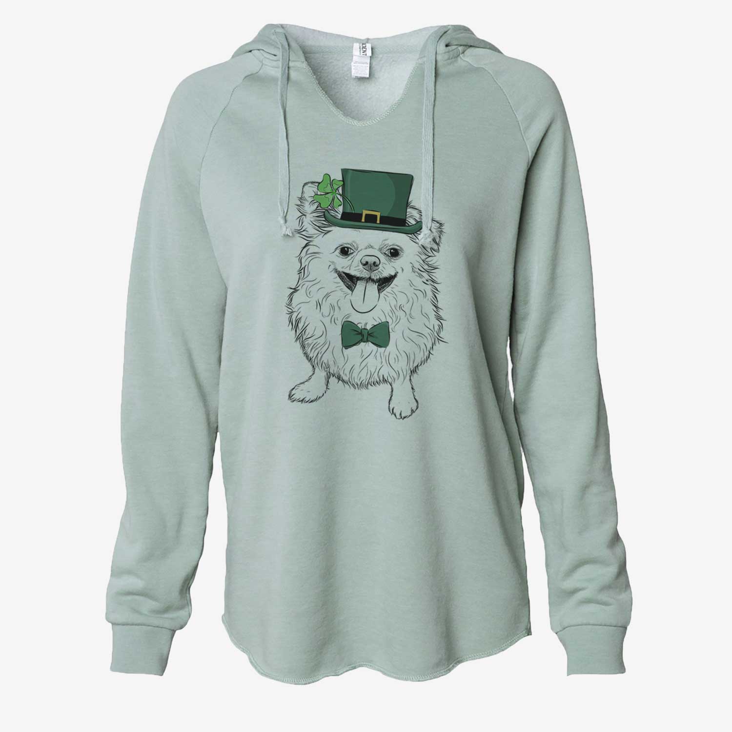 St. Patrick's Stuart the Longhaired Chihuahua - Cali Wave Hooded Sweatshirt