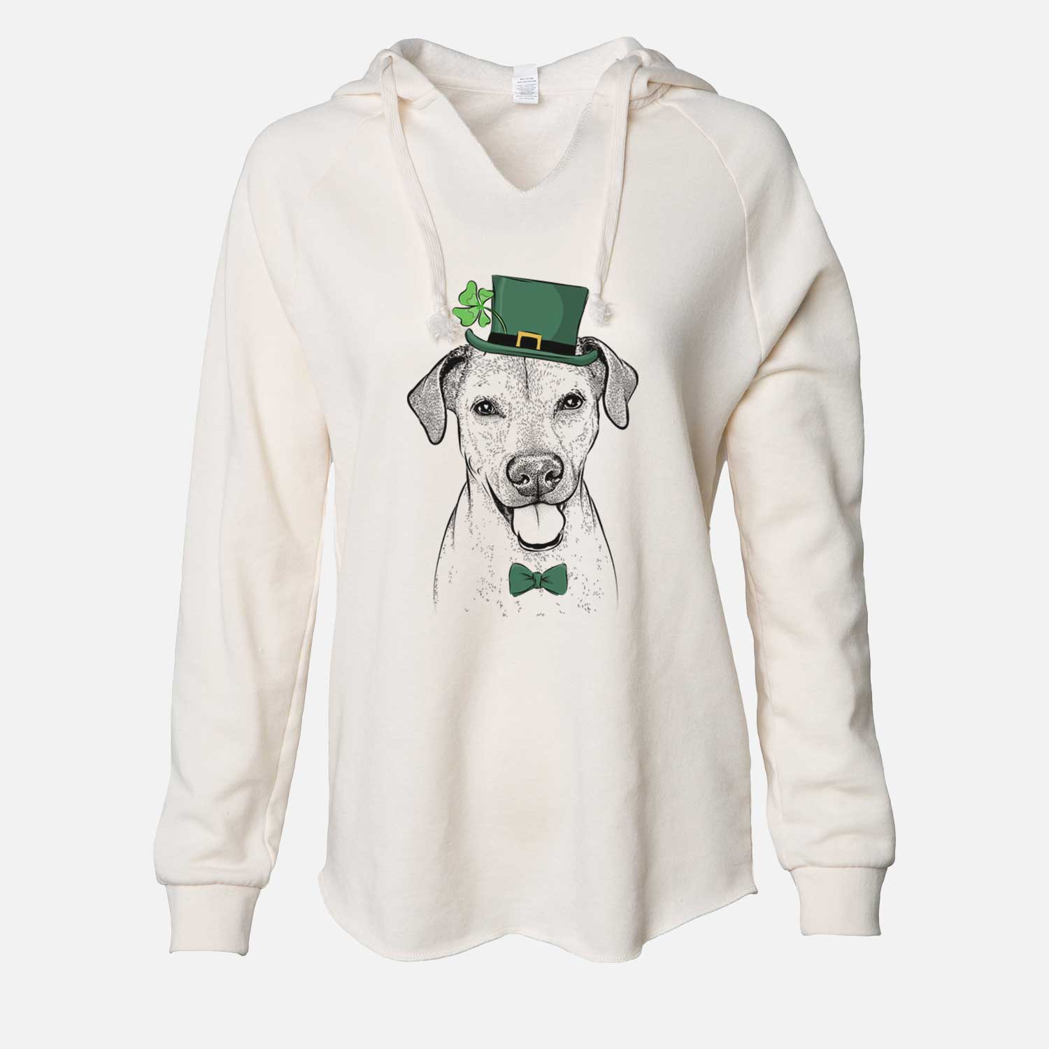 St. Patrick's Sugar the American Staffordshire Mix - Cali Wave Hooded Sweatshirt