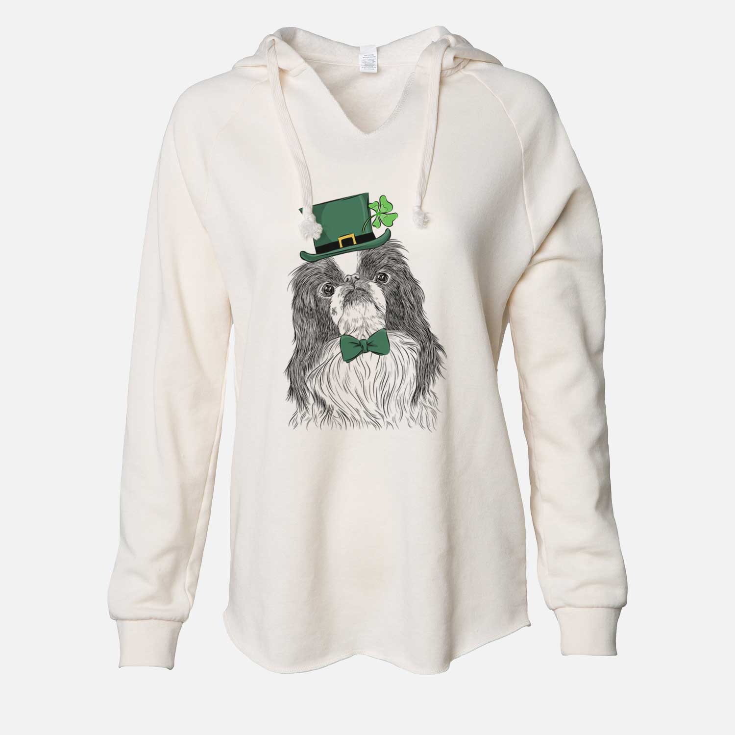 St. Patrick's Suki the Japanese Chin - Cali Wave Hooded Sweatshirt