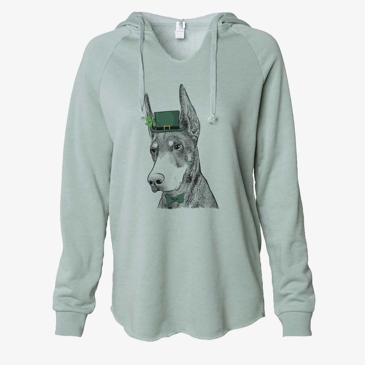 St. Patrick's Sunny the Doberman Pinscher - Cali Wave Hooded Sweatshirt