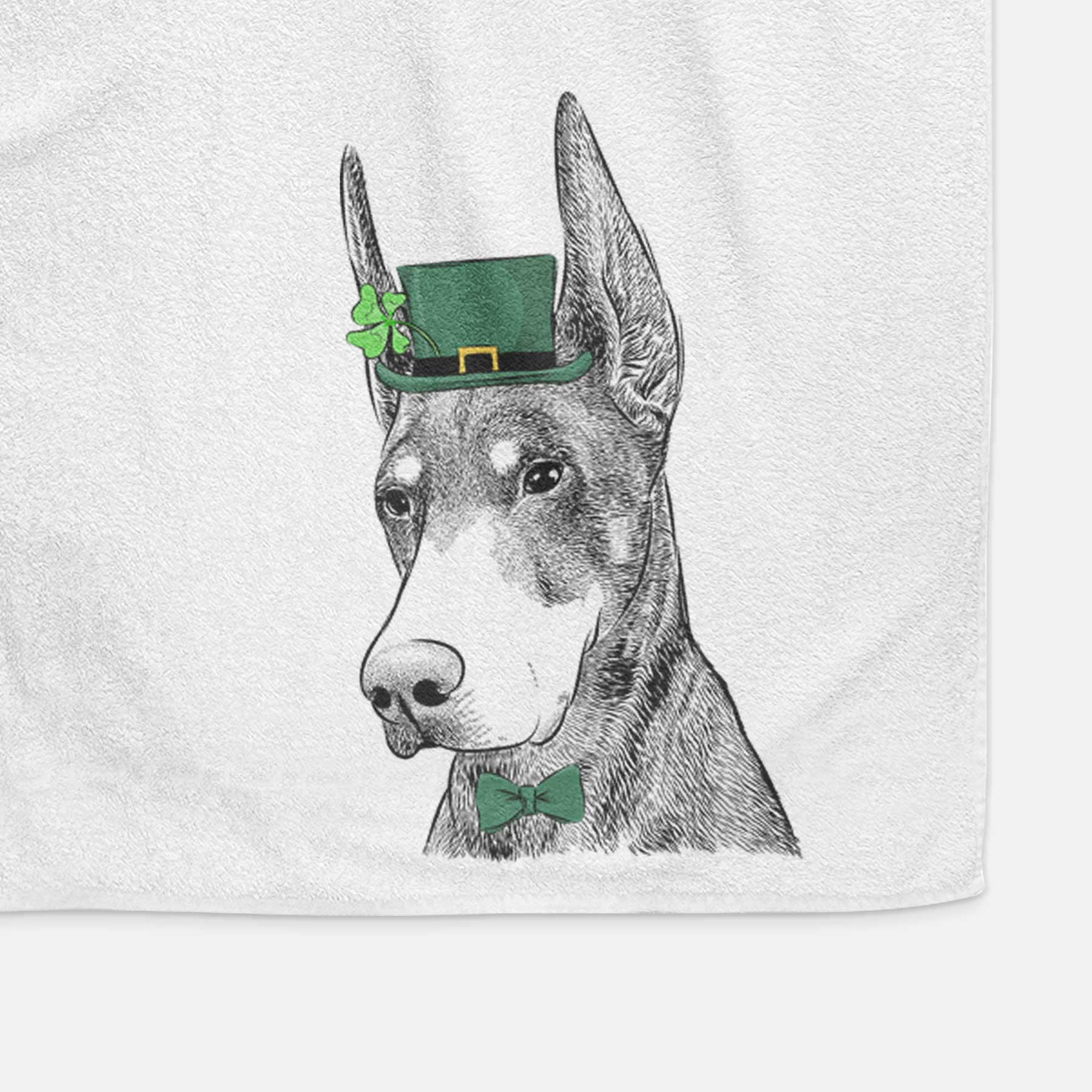 Sunny the Doberman Pinscher Decorative Hand Towel