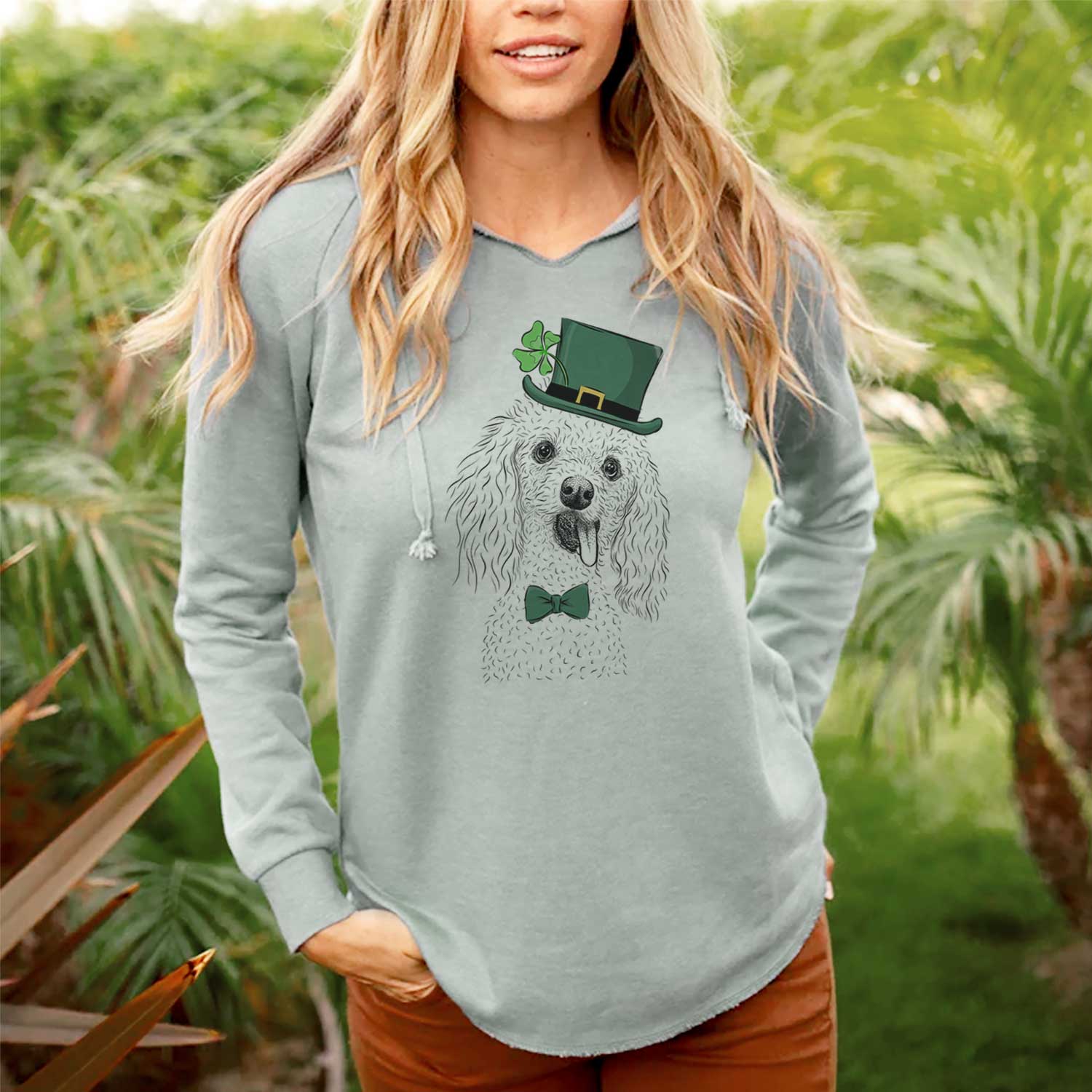 St. Patrick's Super Joey the Toy Poodle - Cali Wave Hooded Sweatshirt