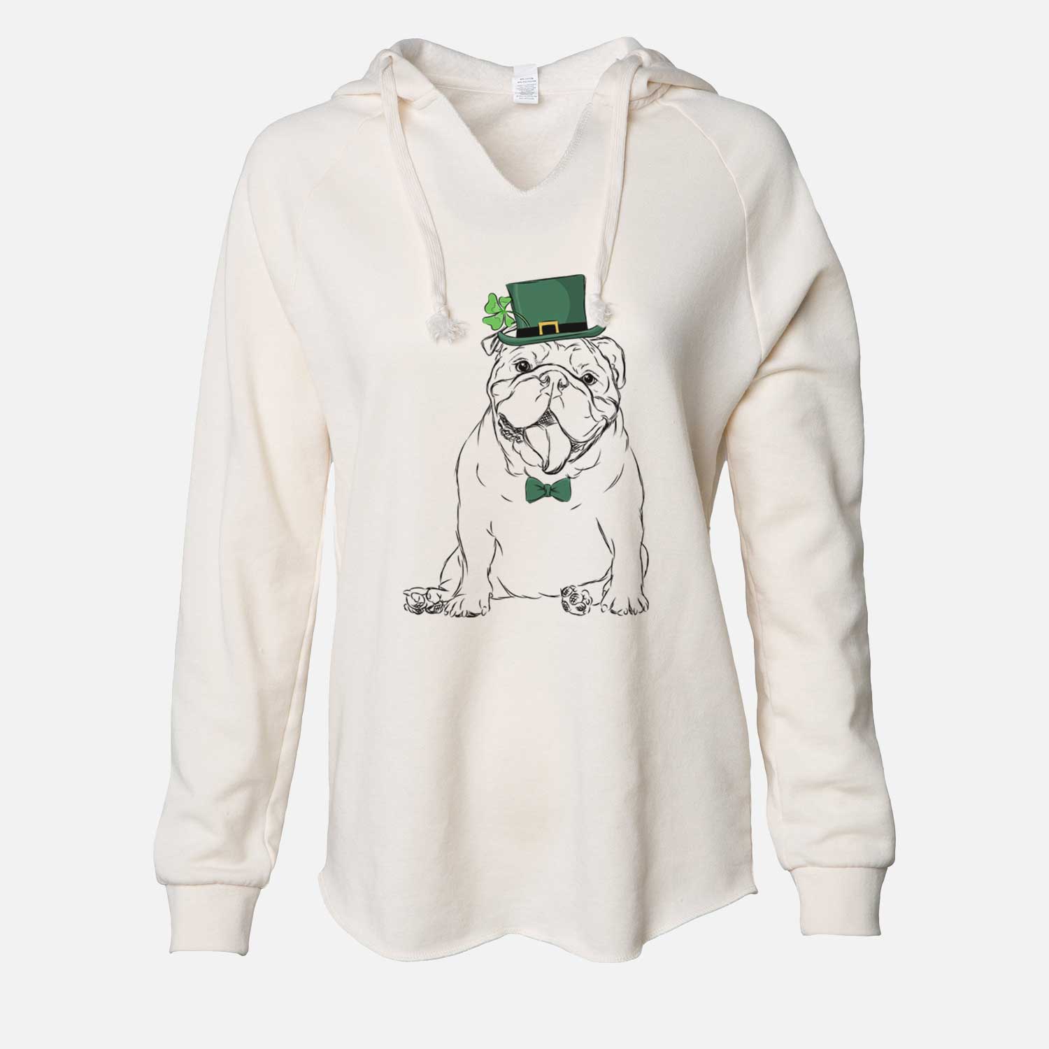 St. Patrick's Tank the English Bulldog - Cali Wave Hooded Sweatshirt