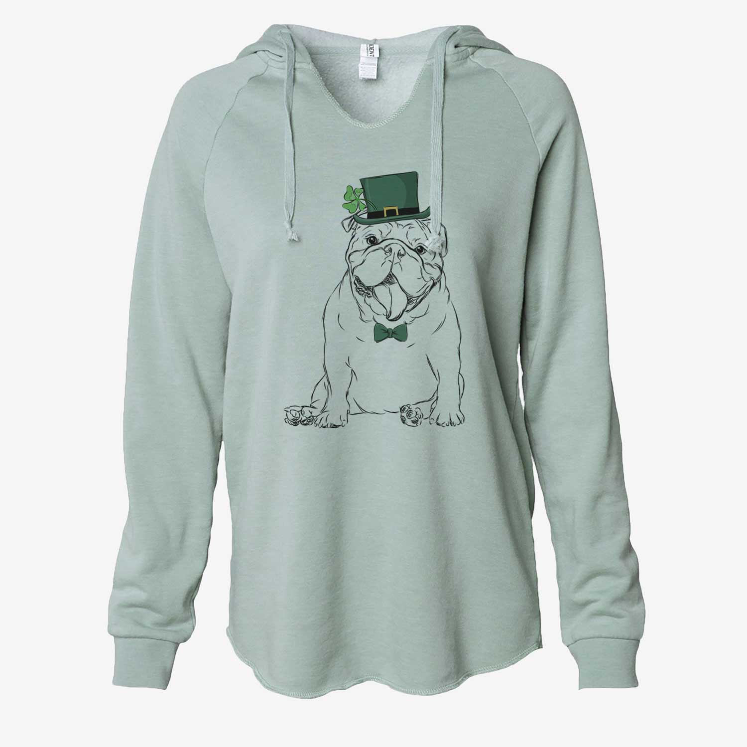 St. Patrick's Tank the English Bulldog - Cali Wave Hooded Sweatshirt