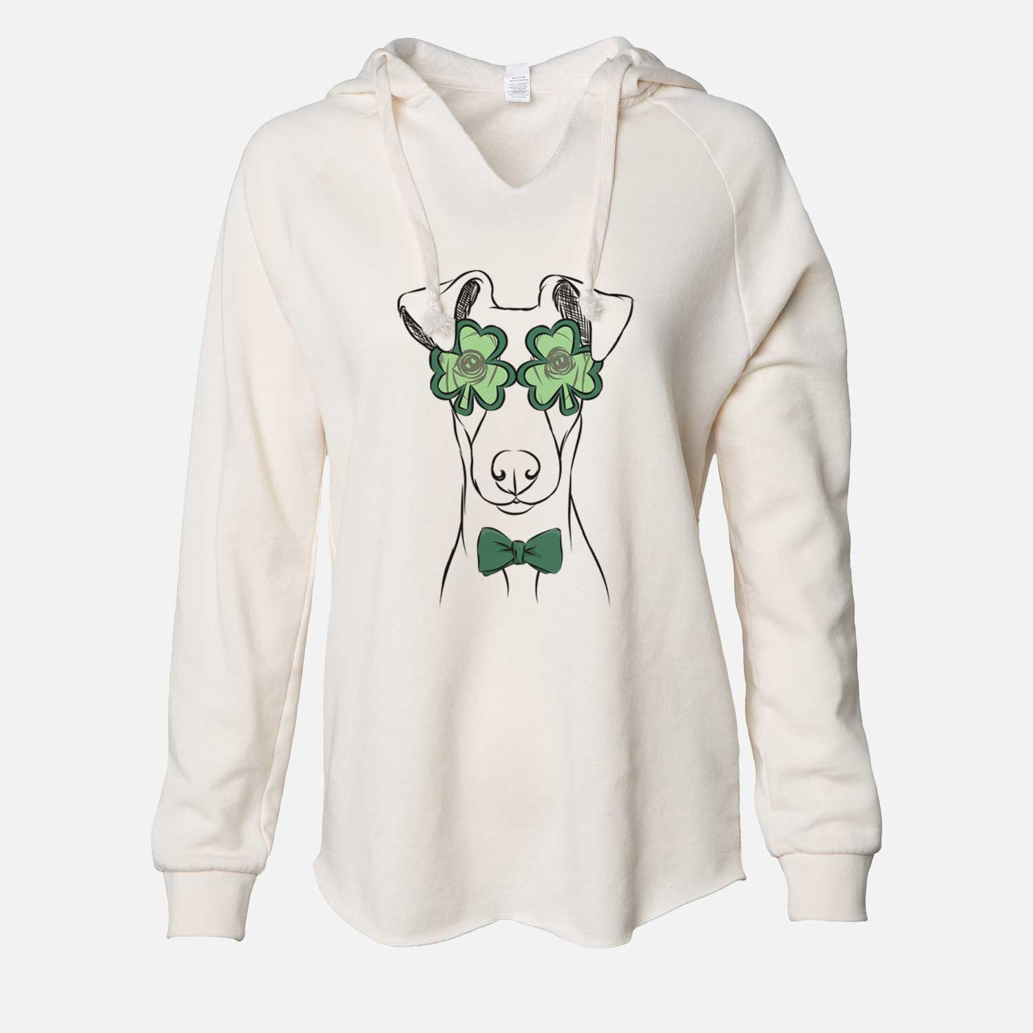 St. Patrick's Tanner the Fox Terrier - Cali Wave Hooded Sweatshirt