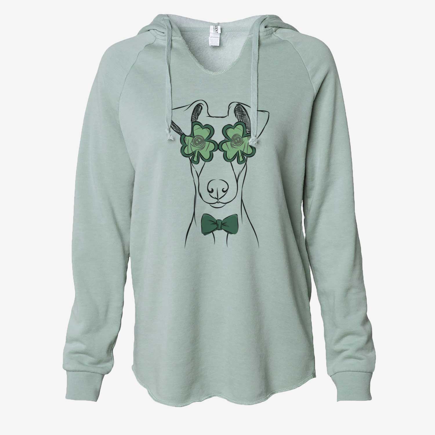 St. Patrick's Tanner the Fox Terrier - Cali Wave Hooded Sweatshirt