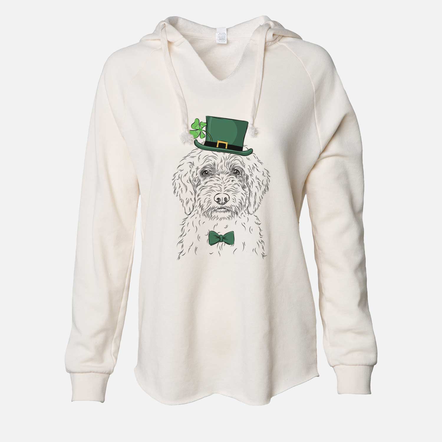 St. Patrick's Teddy the Labradoodle - Cali Wave Hooded Sweatshirt