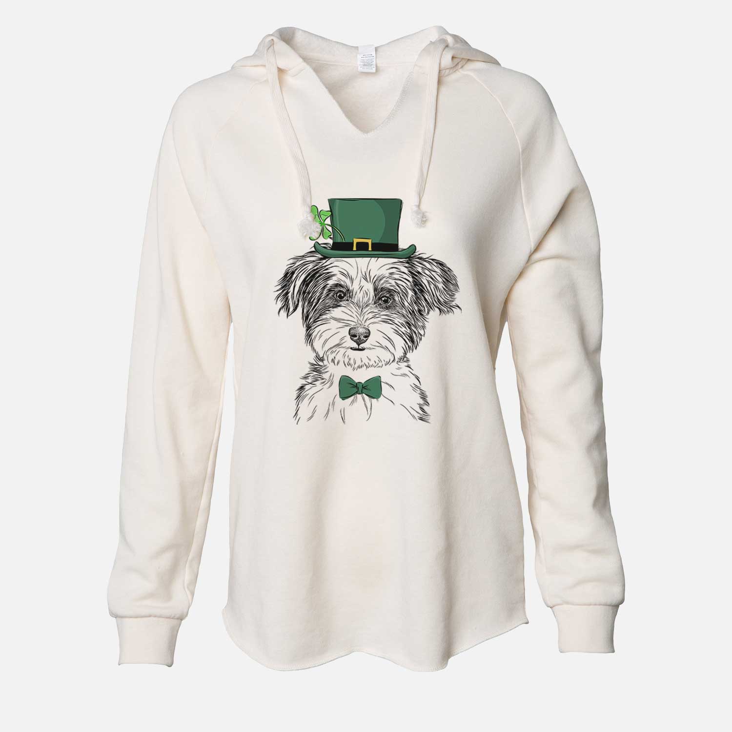 St. Patrick's Teddy the Havanese - Cali Wave Hooded Sweatshirt