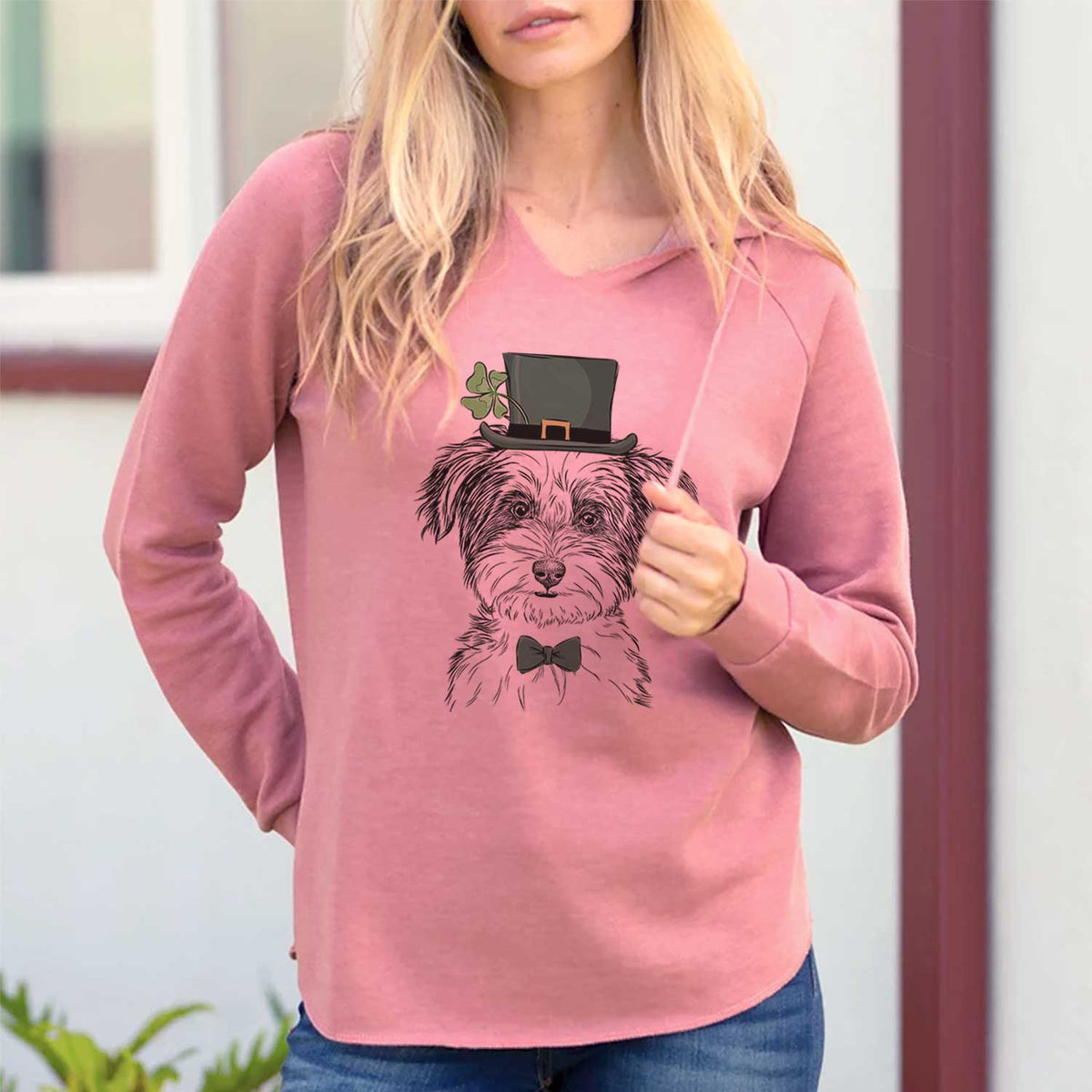 St. Patrick&#39;s Teddy the Havanese - Cali Wave Hooded Sweatshirt