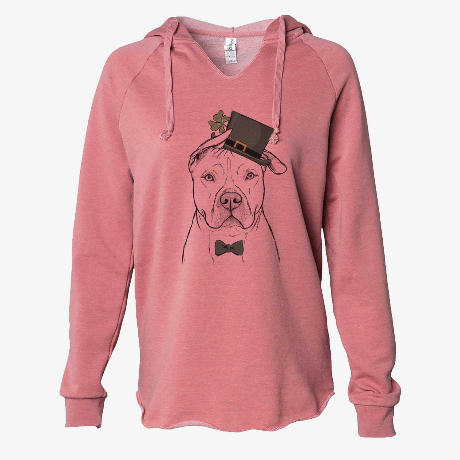 St. Patrick's Teddy Jam the Pitbull - Cali Wave Hooded Sweatshirt