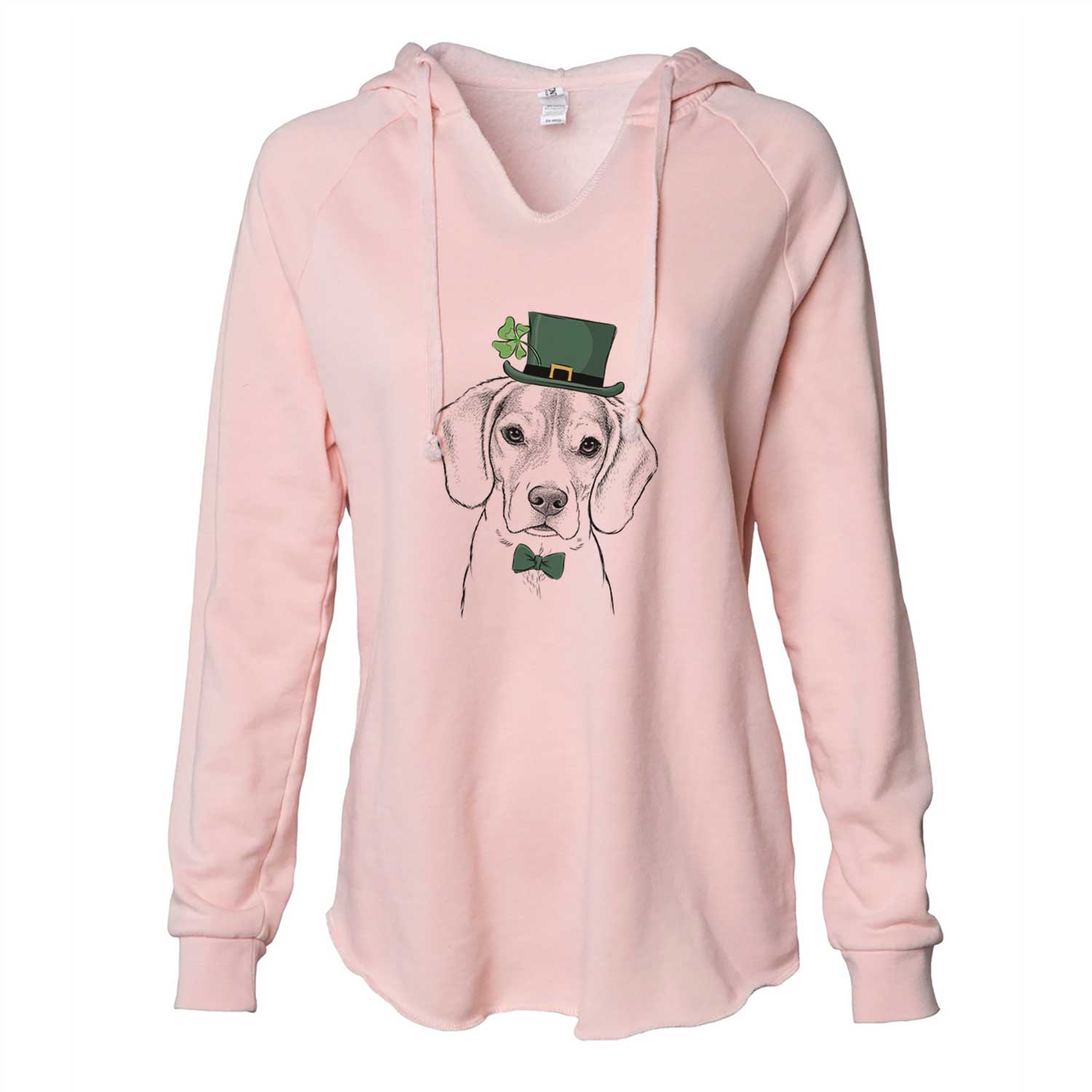 St. Patrick's Thea the Beagle - Cali Wave Hooded Sweatshirt