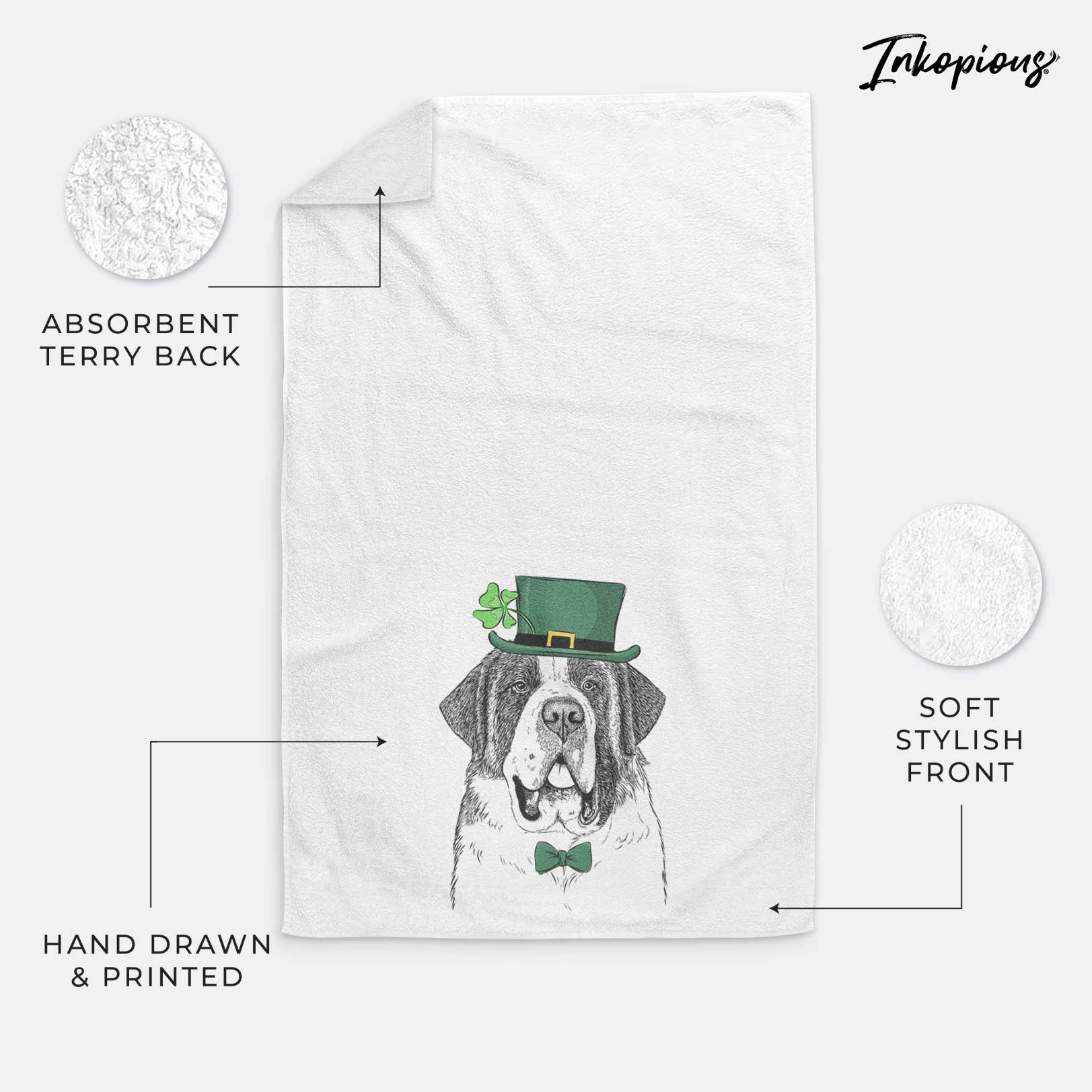 Thor the Saint Bernard Decorative Hand Towel