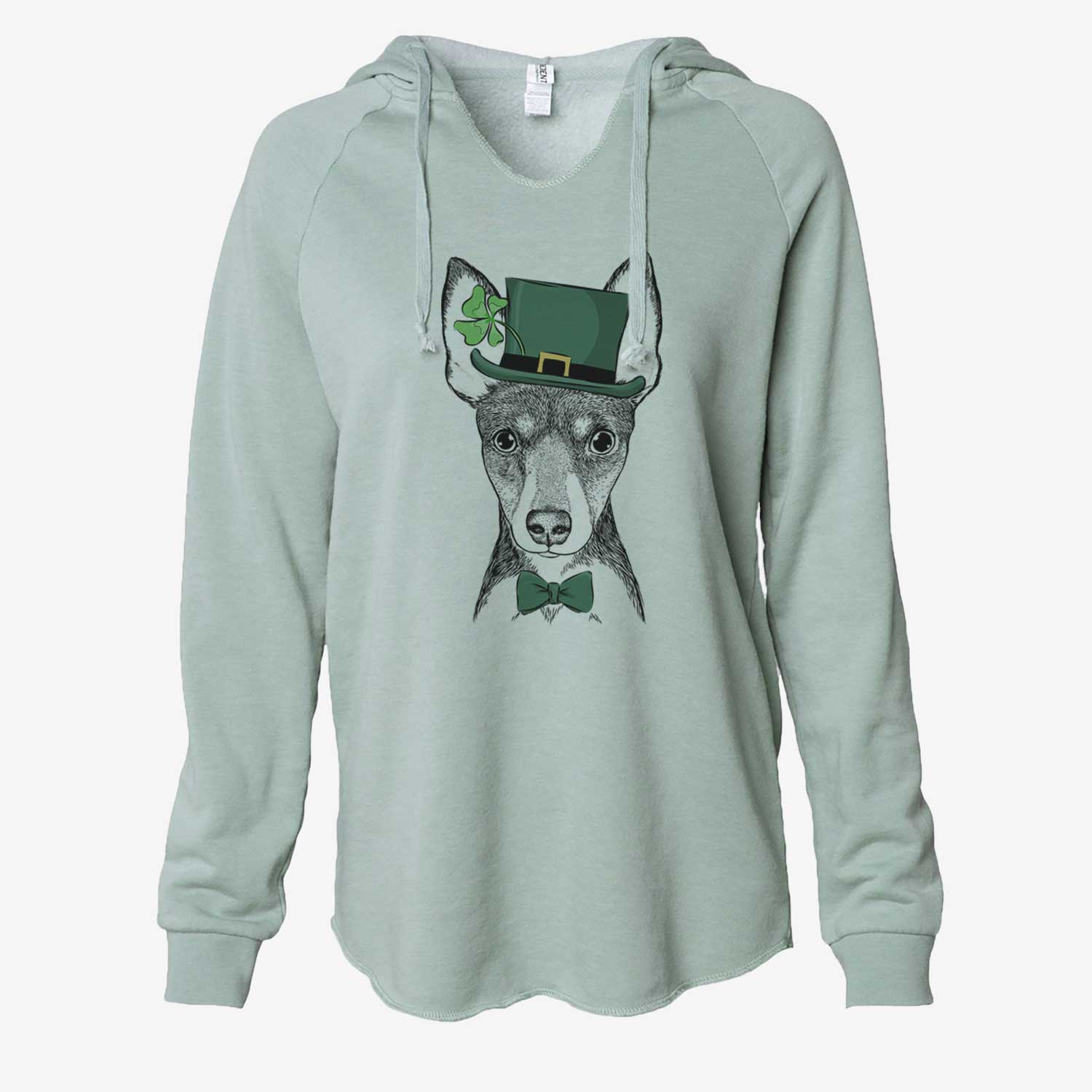 St. Patrick's Tiny the Toy Fox Terrier - Cali Wave Hooded Sweatshirt