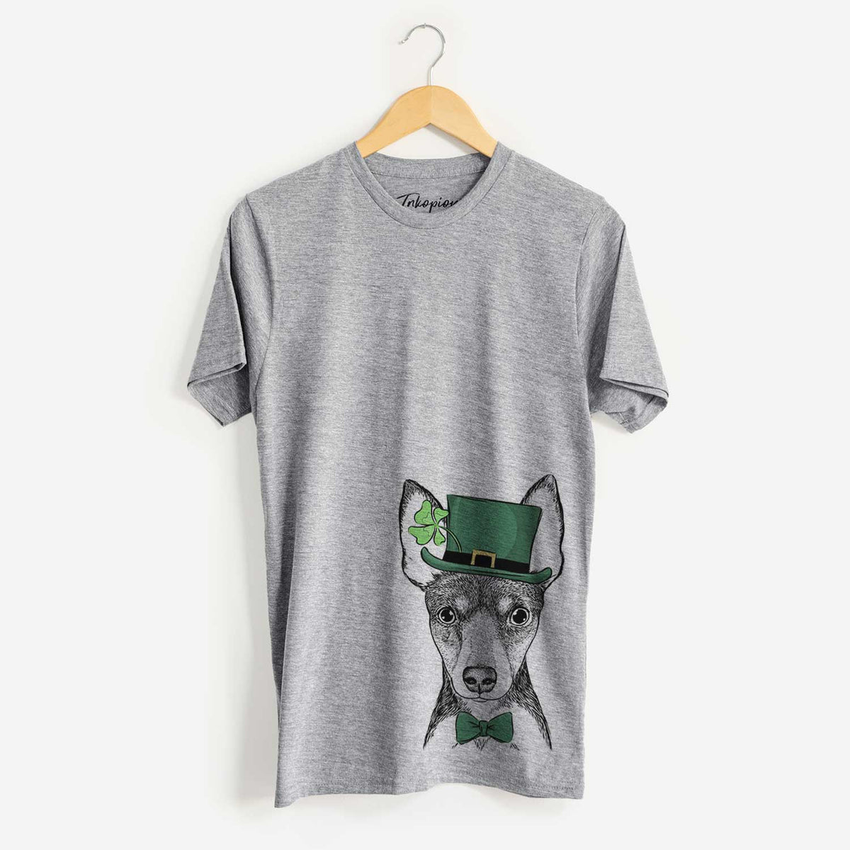 St. Patrick's Tiny the Toy Fox Terrier - Unisex Crewneck