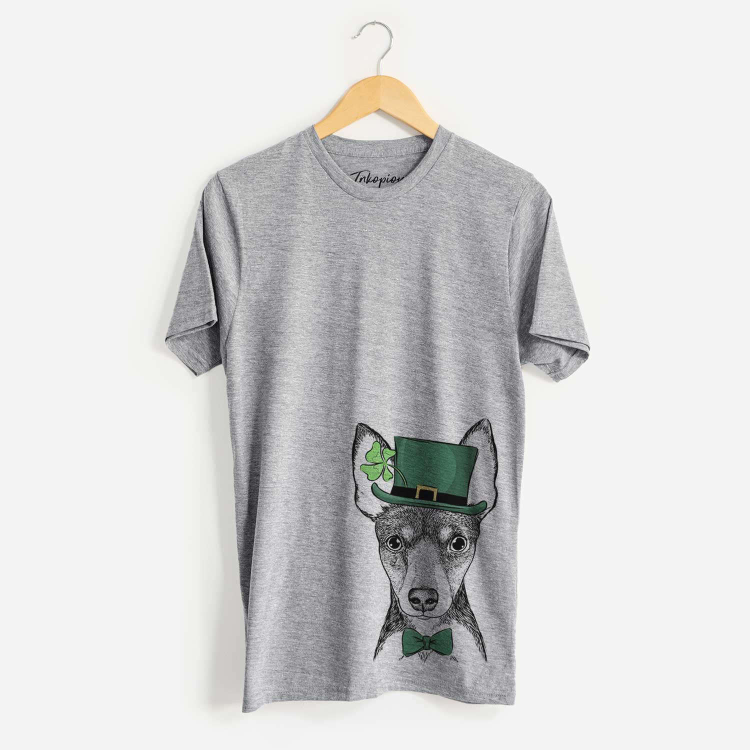 St. Patrick's Tiny the Toy Fox Terrier - Unisex Crewneck
