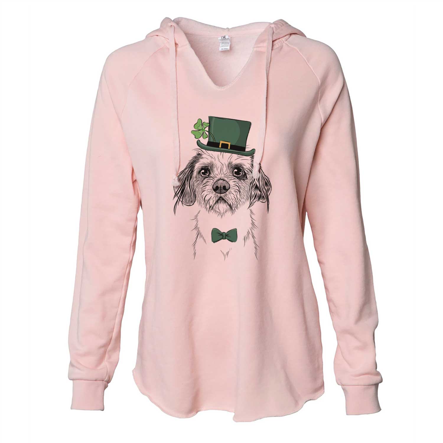 St. Patrick's Tiny Tucker the Mixed Breed - Cali Wave Hooded Sweatshirt