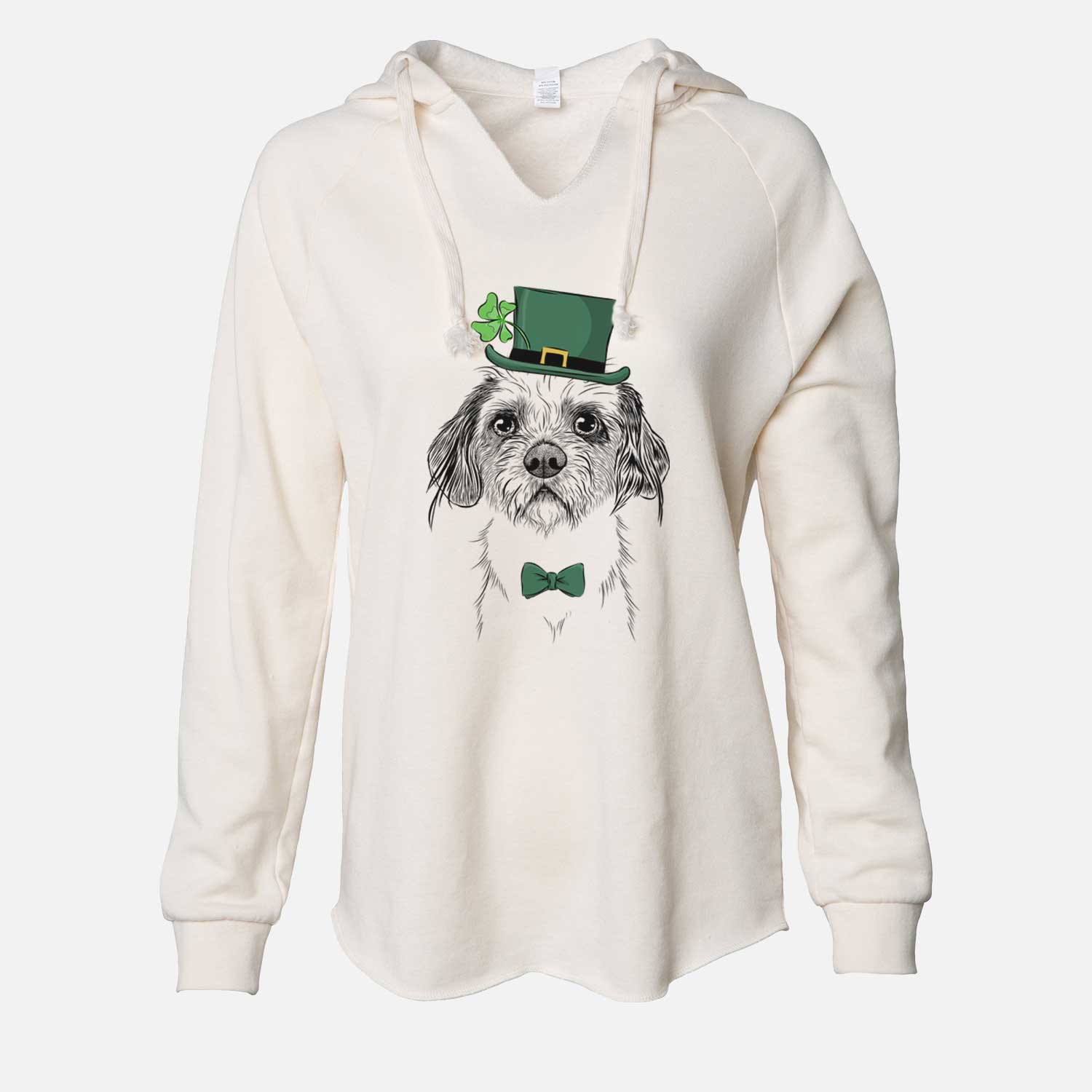 St. Patrick's Tiny Tucker the Mixed Breed - Cali Wave Hooded Sweatshirt