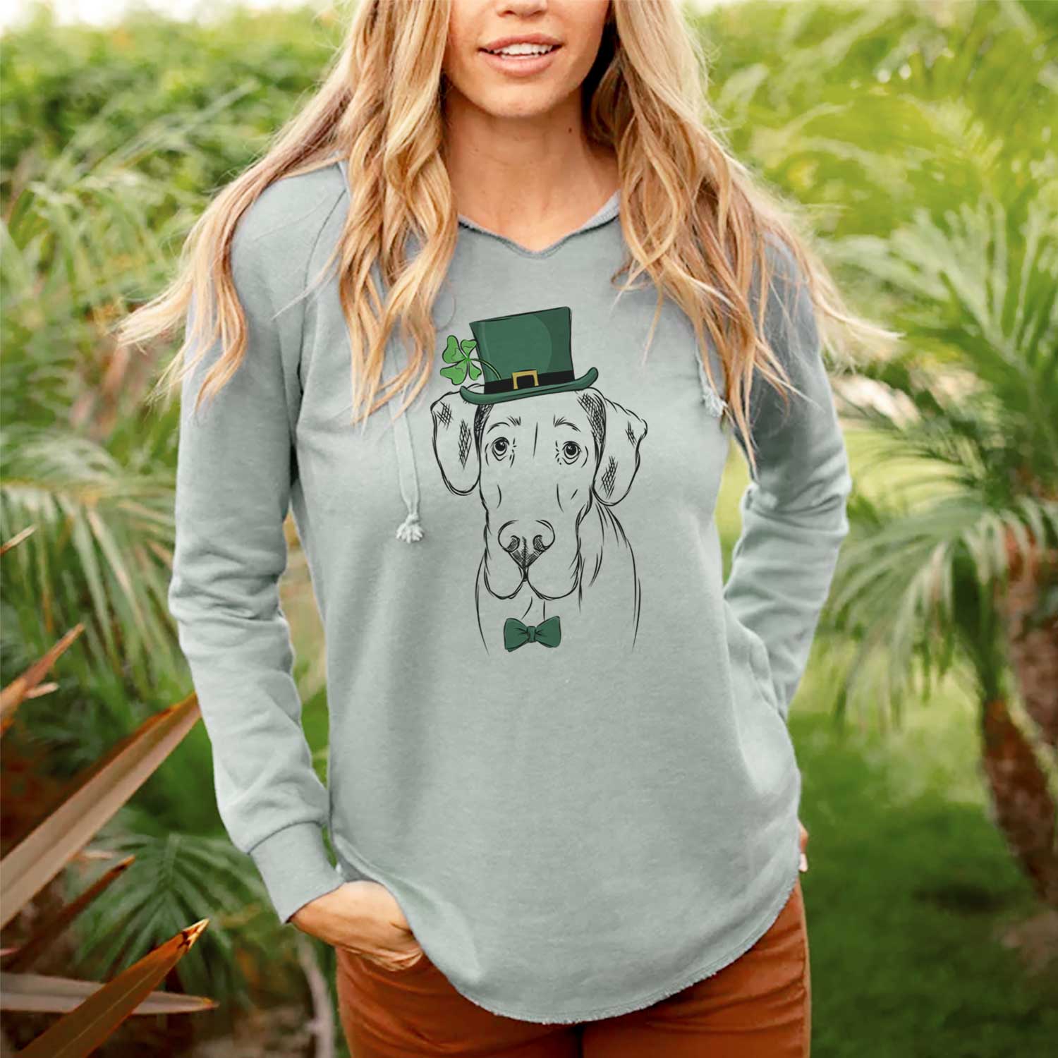 St. Patrick's Titus the Great Dane - Cali Wave Hooded Sweatshirt