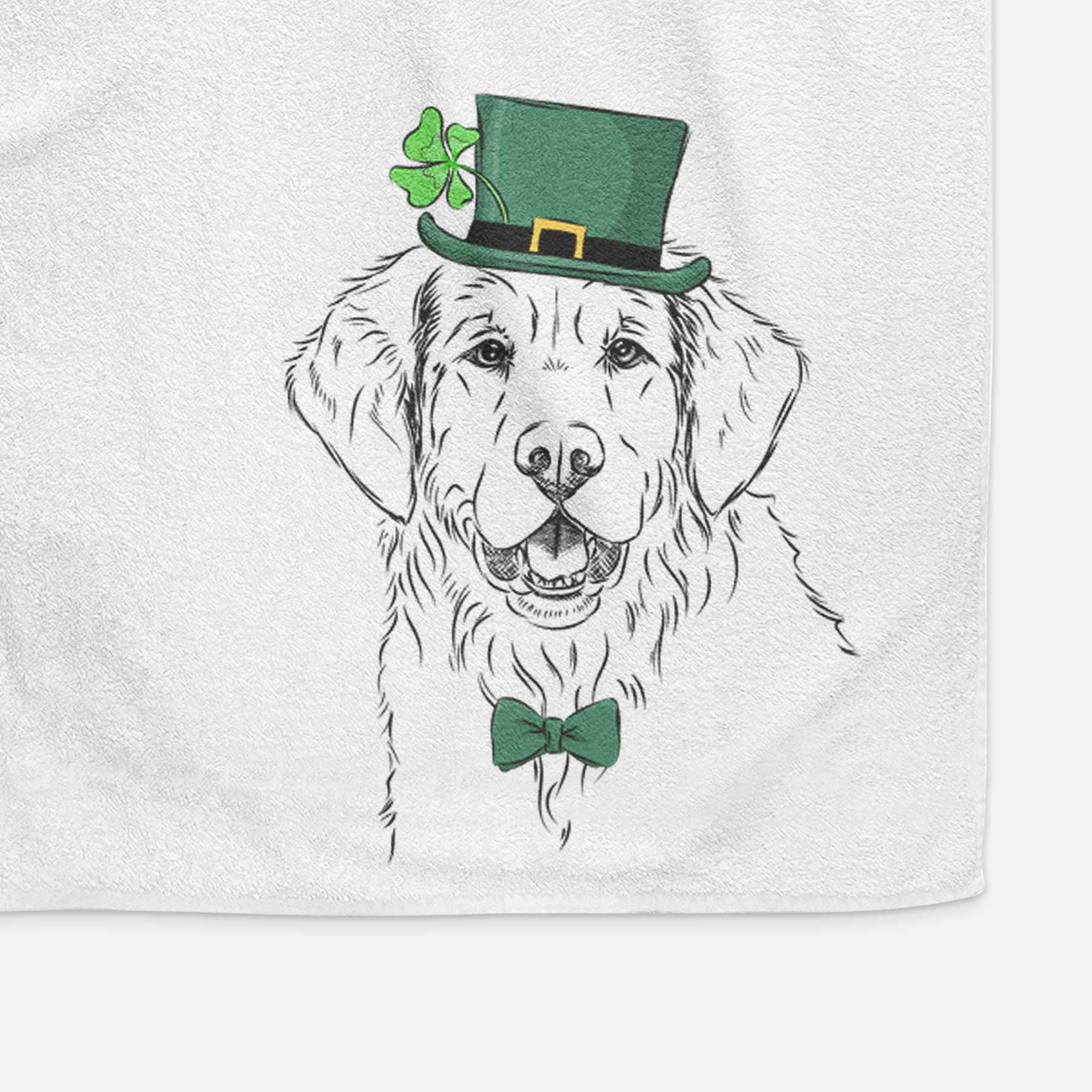 Toby the Golden Retriever Decorative Hand Towel