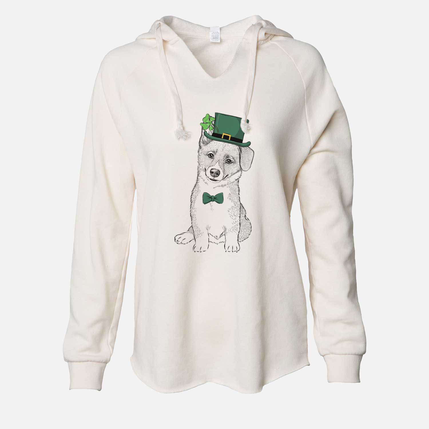 St. Patrick's Toby the Corgi Puppy - Cali Wave Hooded Sweatshirt