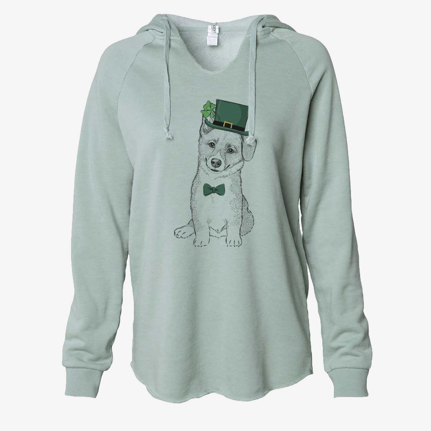 St. Patrick's Toby the Corgi Puppy - Cali Wave Hooded Sweatshirt