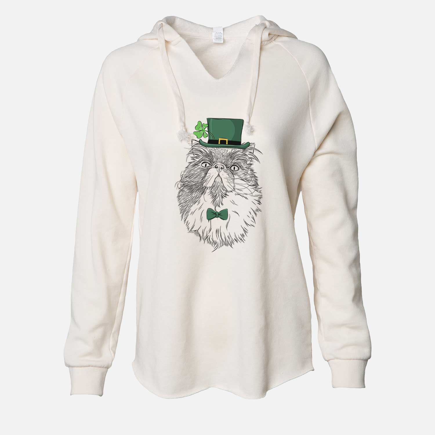 St. Patrick's Tookie the Perisan Cat - Cali Wave Hooded Sweatshirt