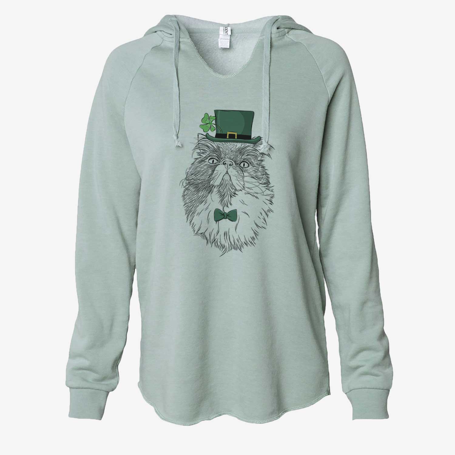 St. Patrick's Tookie the Perisan Cat - Cali Wave Hooded Sweatshirt