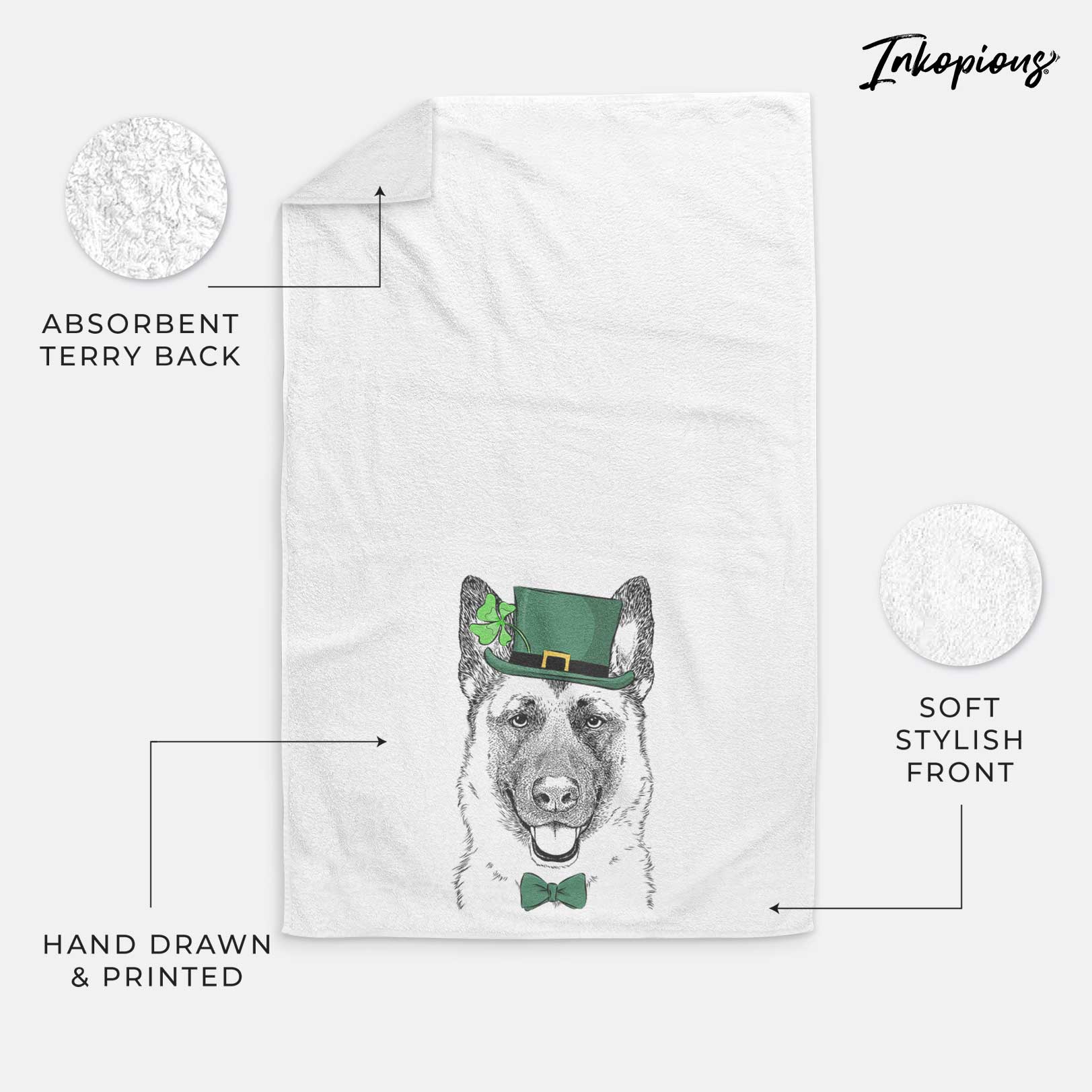 Trooper the German Shepherd Decorative Hand Towel