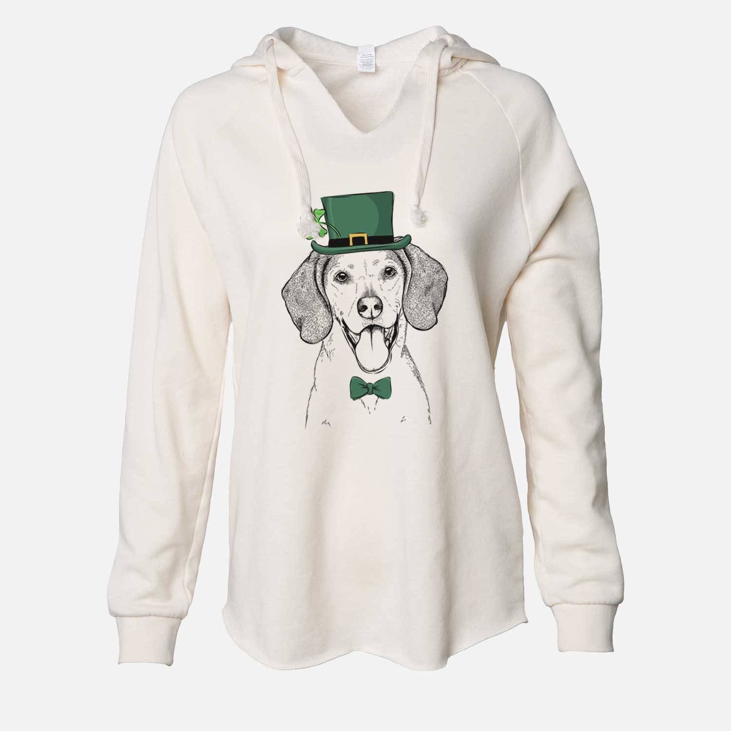 St. Patrick's Trooper the Hound Mix - Cali Wave Hooded Sweatshirt