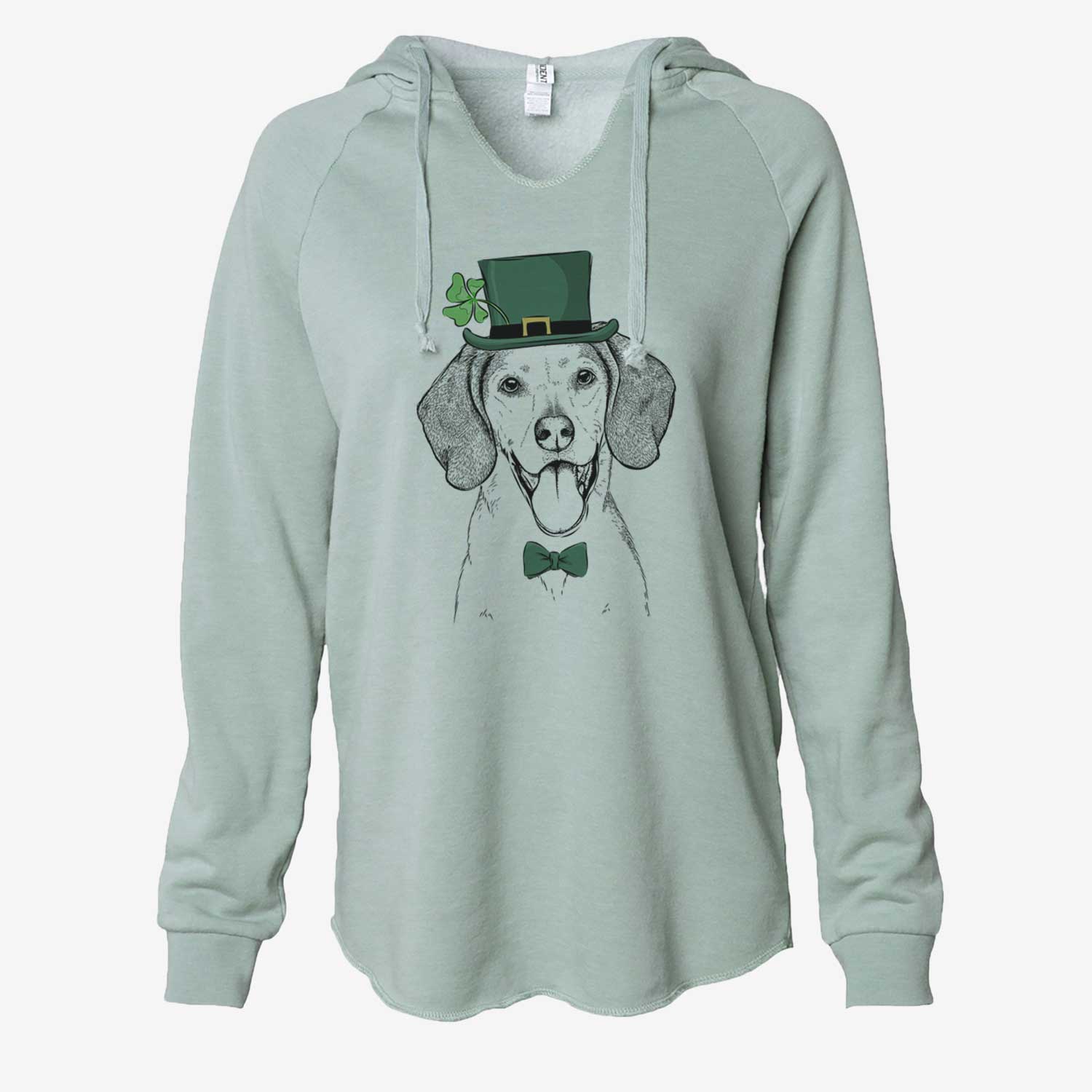 St. Patrick's Trooper the Hound Mix - Cali Wave Hooded Sweatshirt