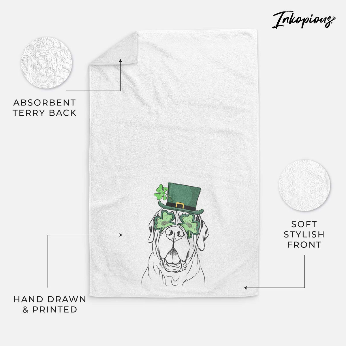 Tufton the English Mastiff Decorative Hand Towel