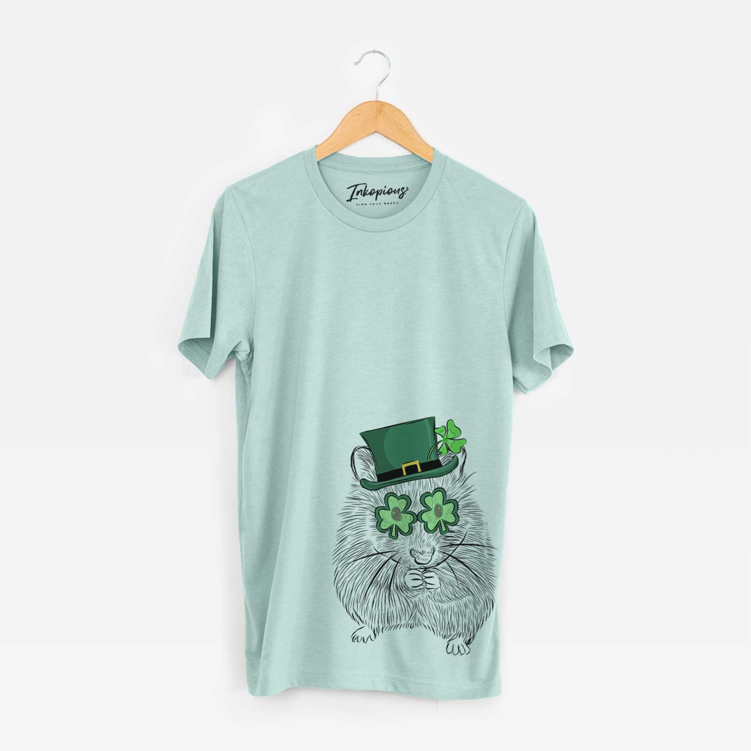 St. Patrick's Twitch the Hamster - Unisex Crewneck