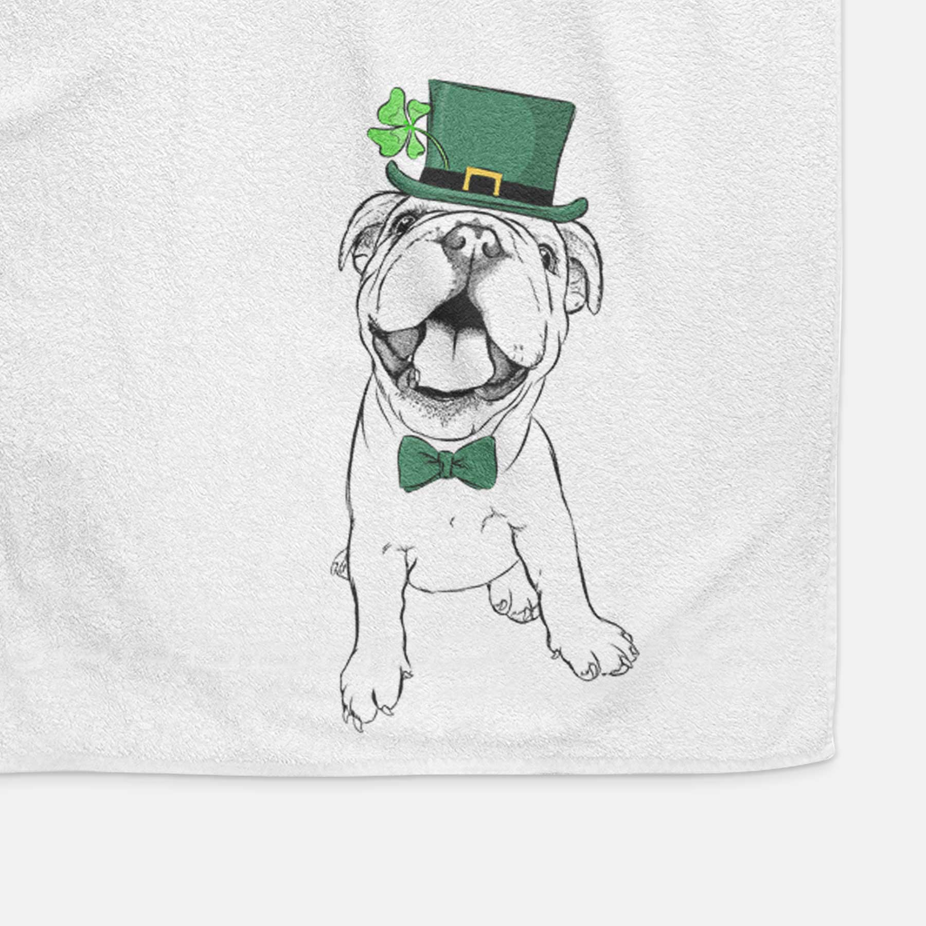 Tyke the English Bulldog Decorative Hand Towel