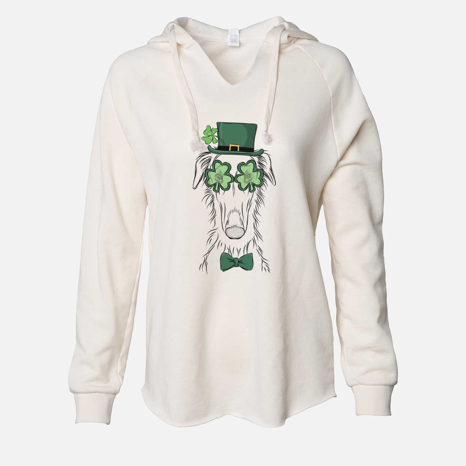 St. Patrick's Vaughn the Borzoi - Cali Wave Hooded Sweatshirt