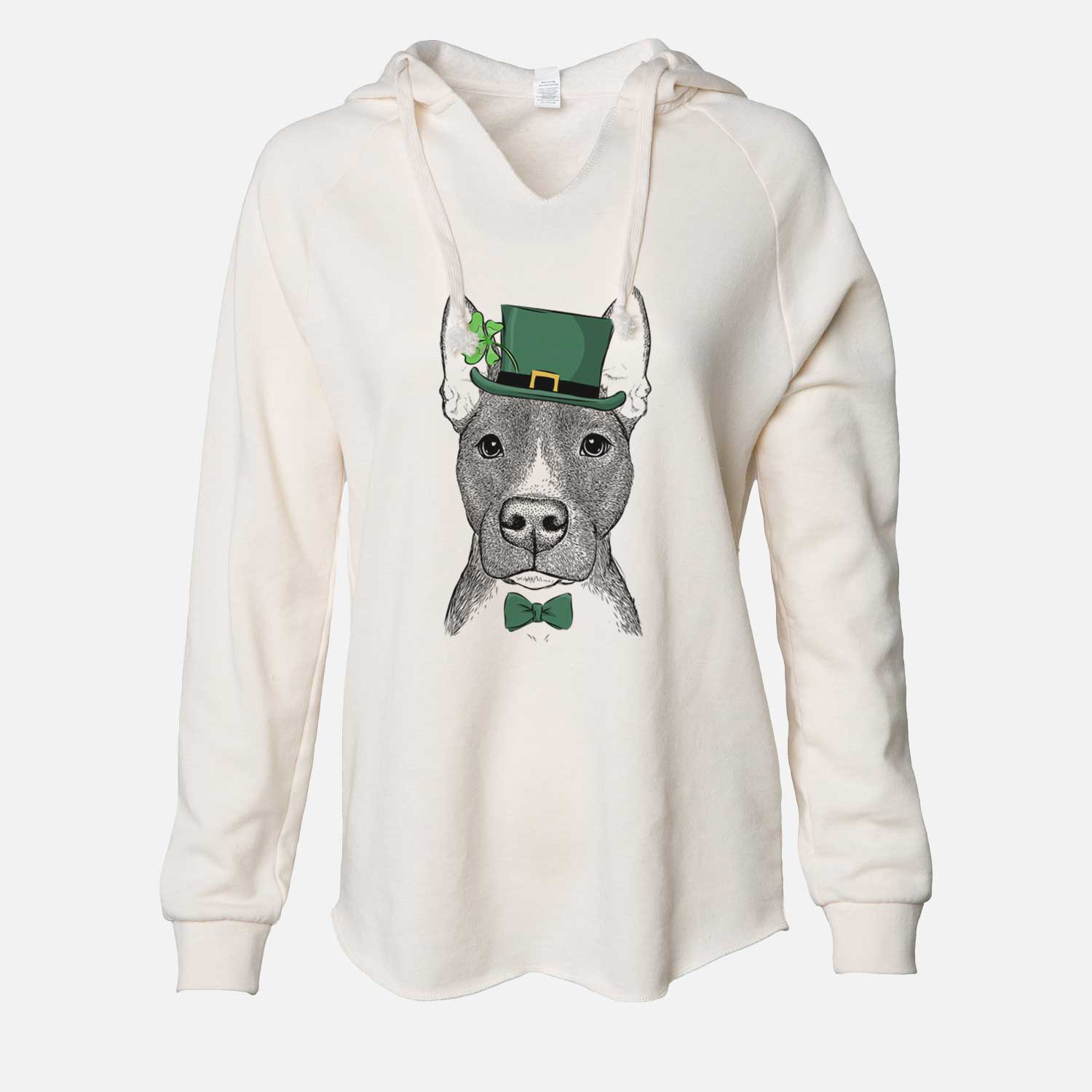 St. Patrick's Violet the Pitbull - Cali Wave Hooded Sweatshirt