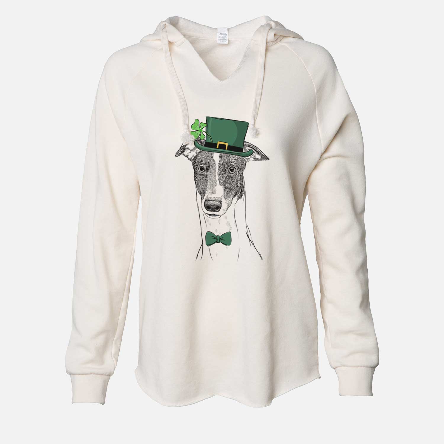 St. Patrick's Vyncent the Greyhound - Cali Wave Hooded Sweatshirt