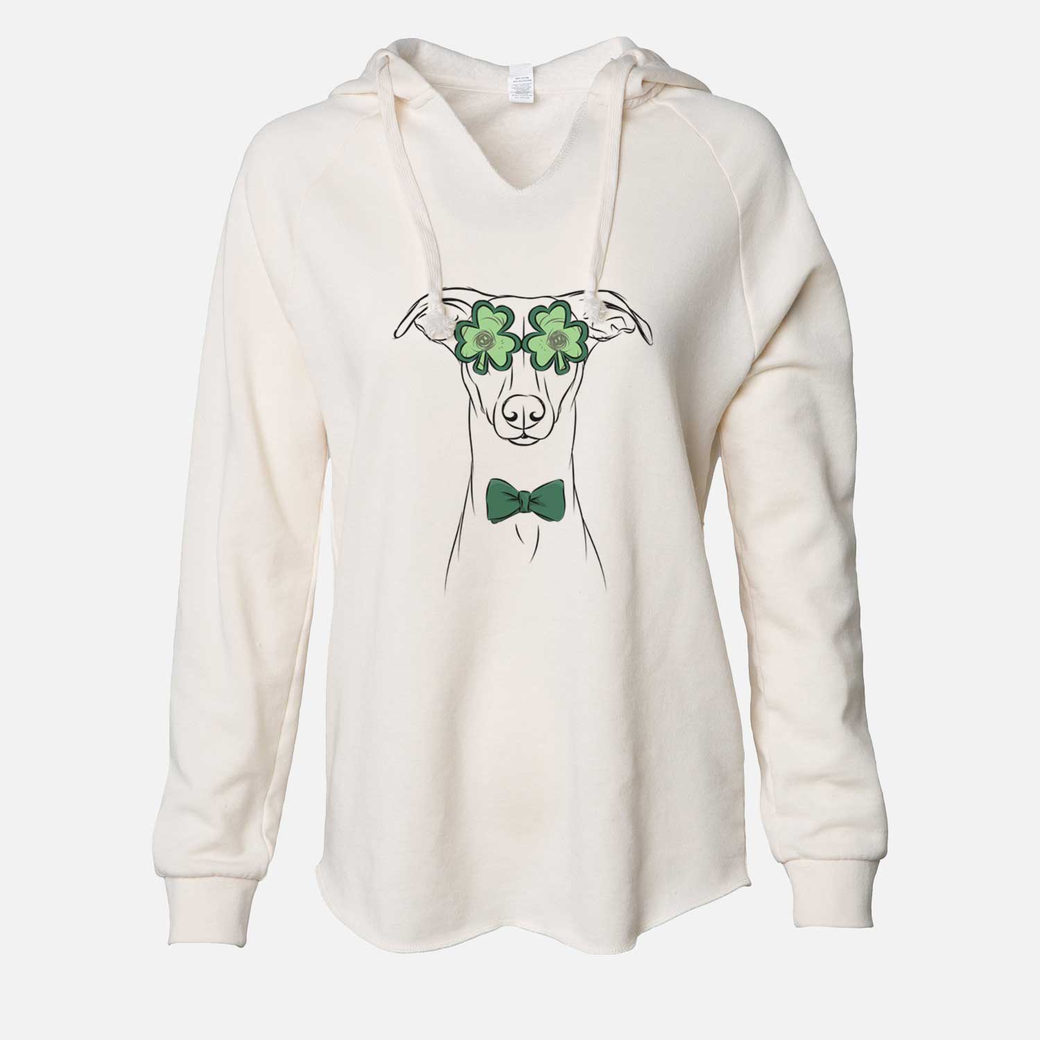 St. Patrick's Wallace the Whippet - Cali Wave Hooded Sweatshirt