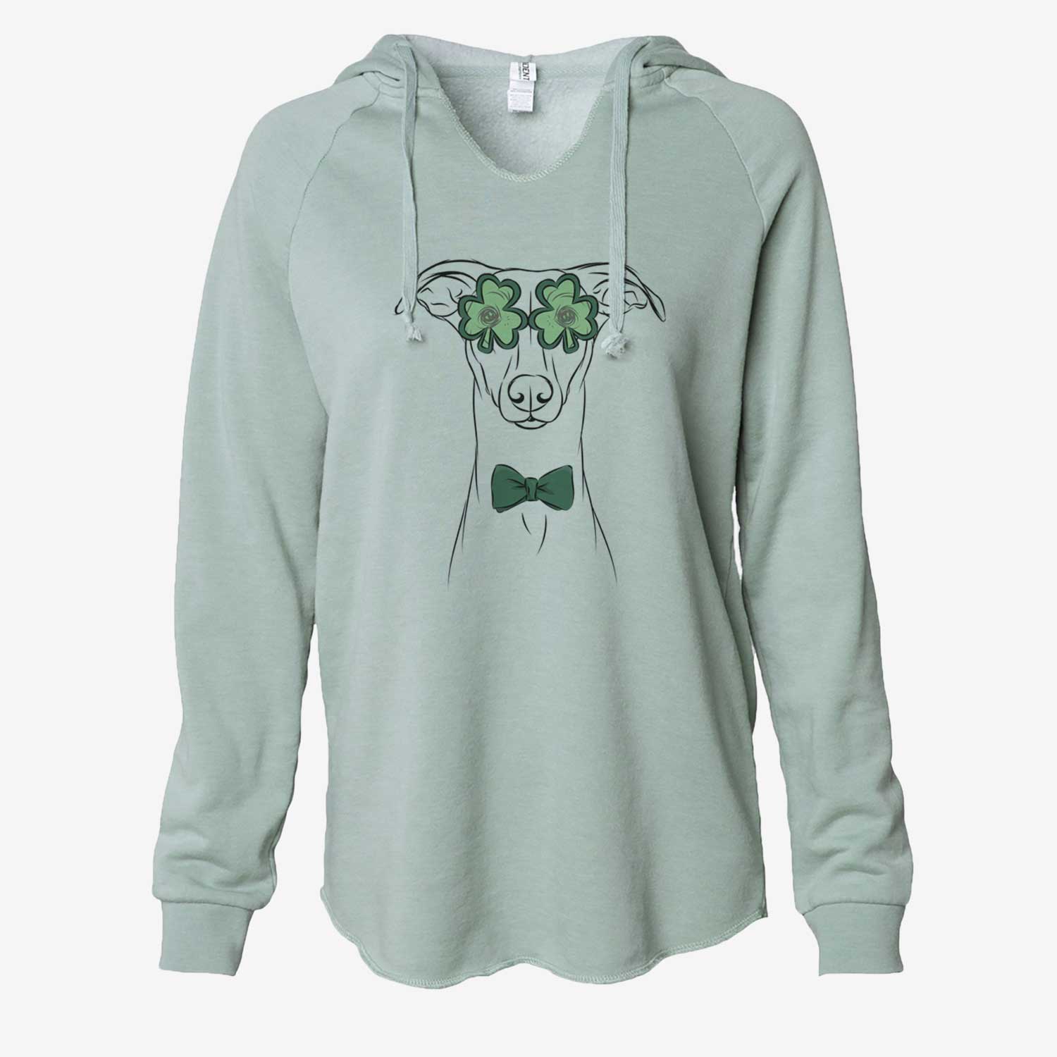 St. Patrick's Wallace the Whippet - Cali Wave Hooded Sweatshirt