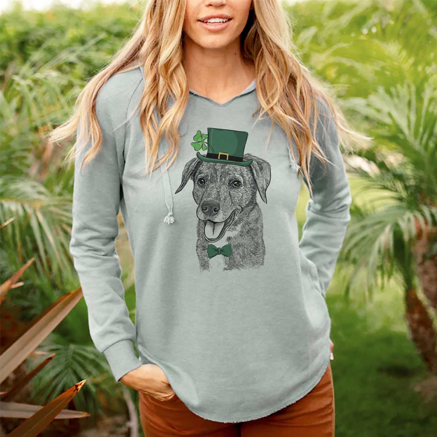 St. Patrick's Wally the Mixed Breed - Cali Wave Hooded Sweatshirt