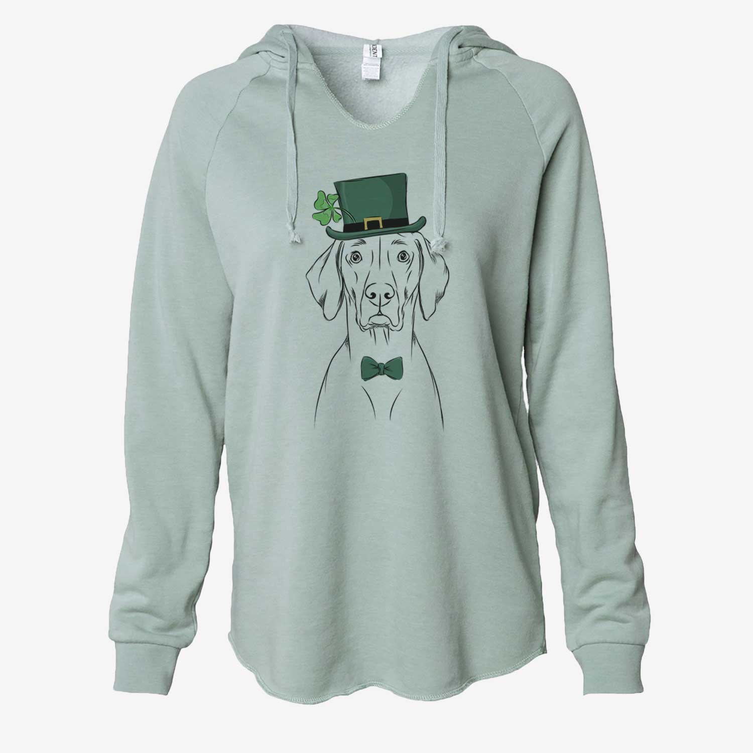 St. Patrick's Walter the Weimaraner - Cali Wave Hooded Sweatshirt