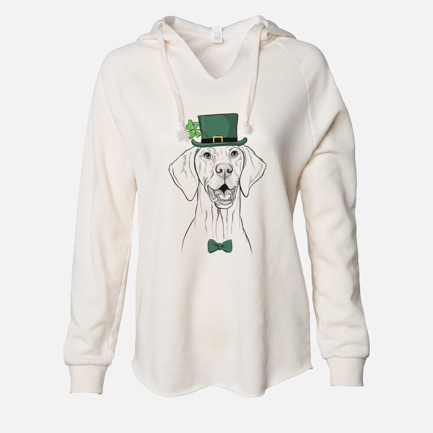 St. Patrick's Wesley the Vizsla - Cali Wave Hooded Sweatshirt